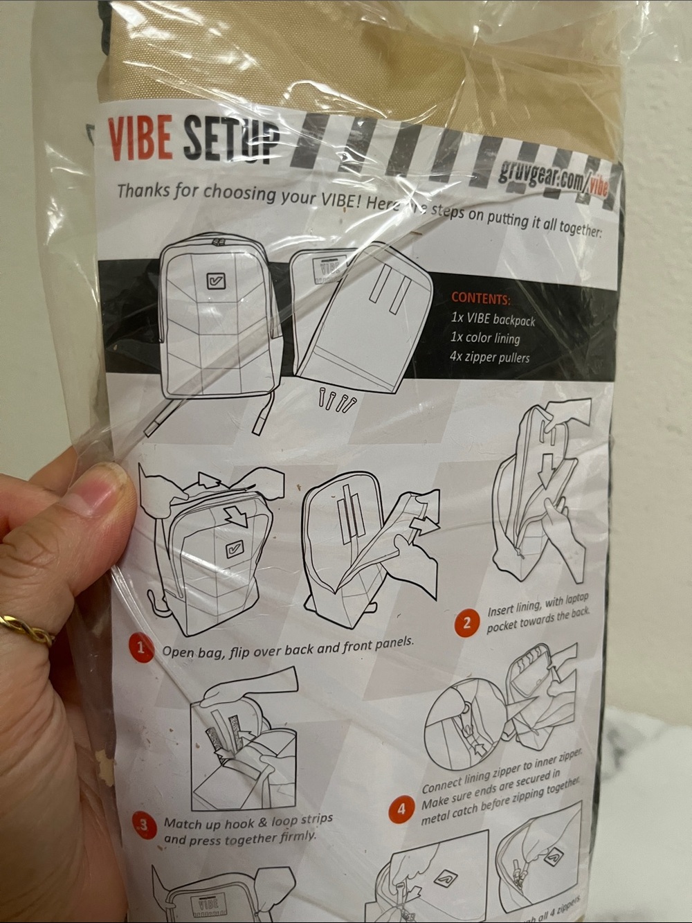 Vibe Gruv Gear Backpack Kit – Tan